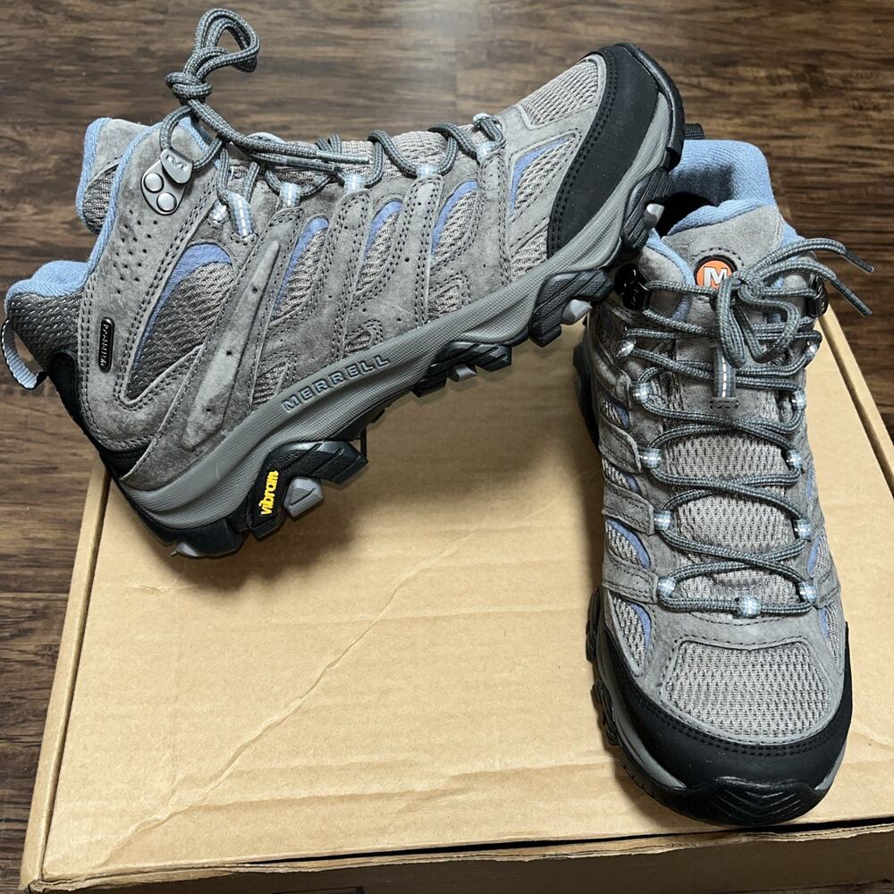 Merrell Moab 3 Mid Waterproof Women’s Hiking Boots Granite Shoes Size 10.5 New